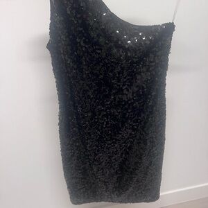 Elegant Black Sequin Dress